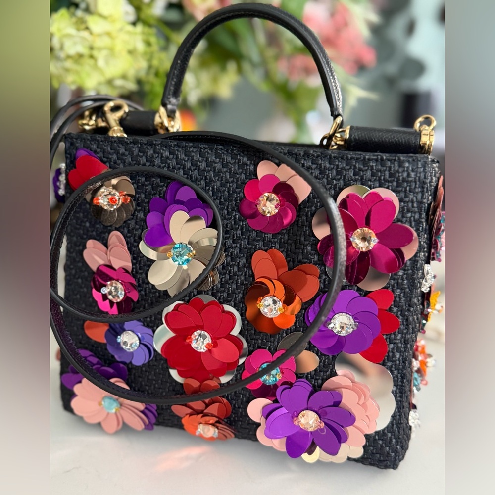 Dolce & Gabbana Limited Edition Floral embroidered Bag ~ LIKE NEW
